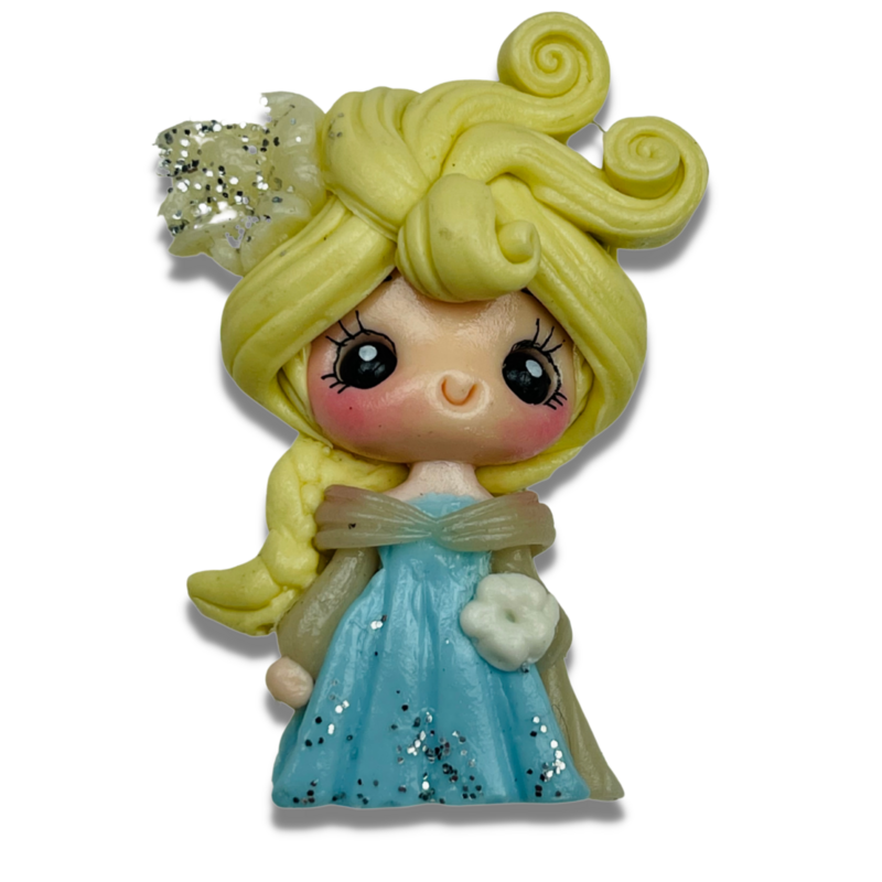 EL12: Princess Elsa Inspired Clay Bow Center