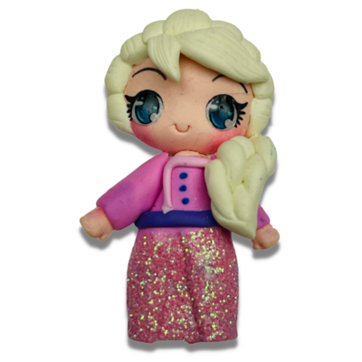 EL19: Princess Elsa Inspired Clay Bow Center