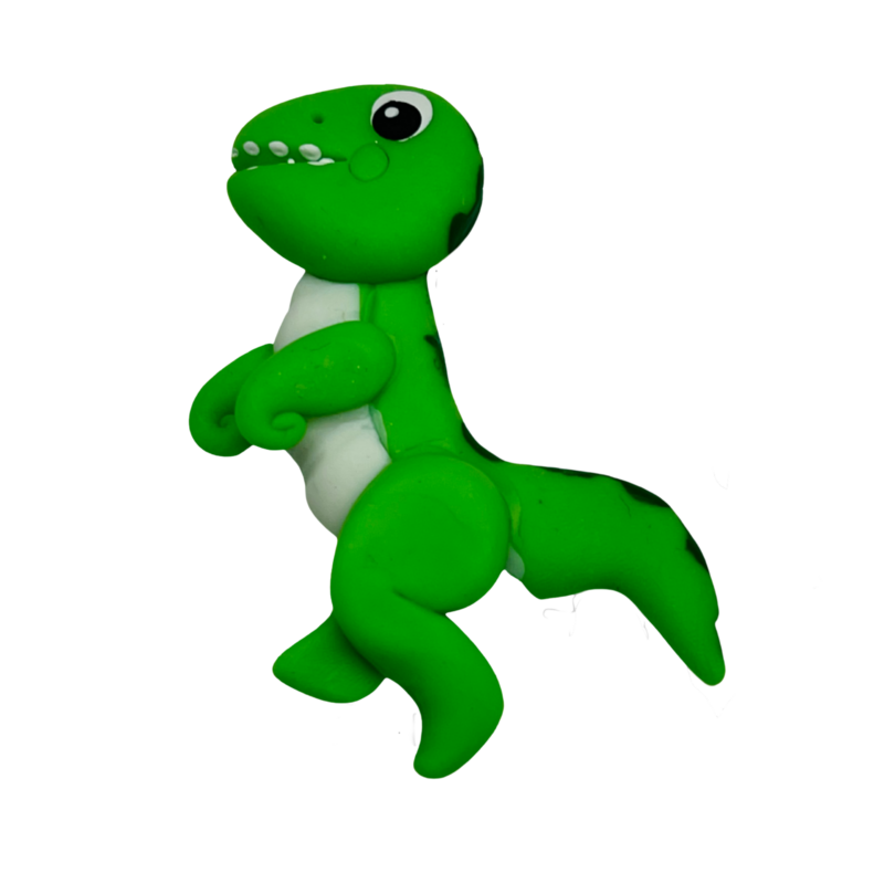 TS24: Handmade Clay Doll Clay Center for Bow