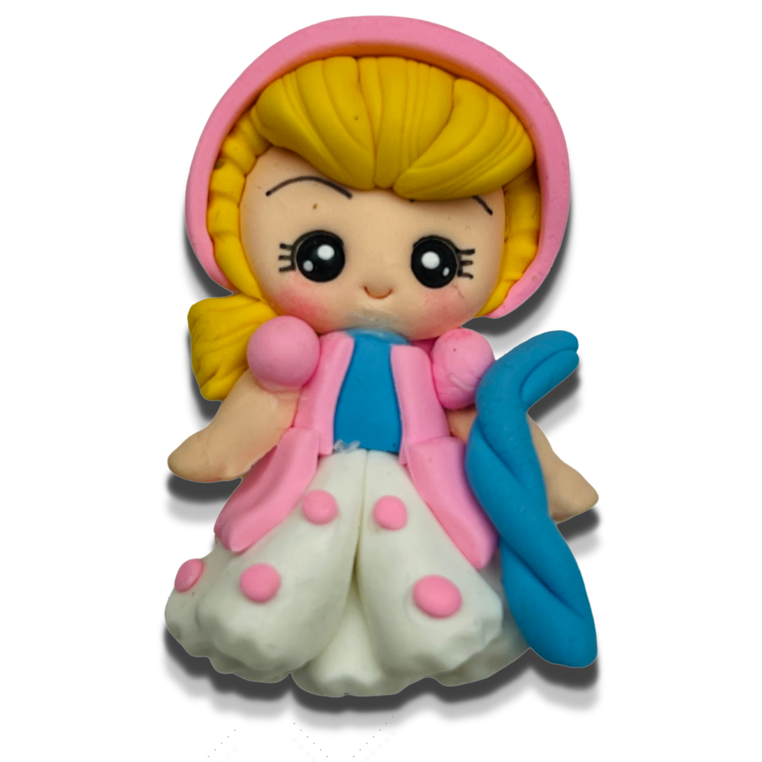 TS22: Handmade Clay Doll Clay Center for Bow