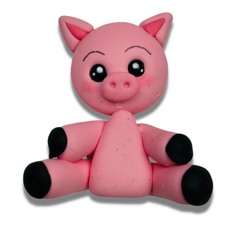 TS16: Handmade Clay Doll Clay Center for Bow