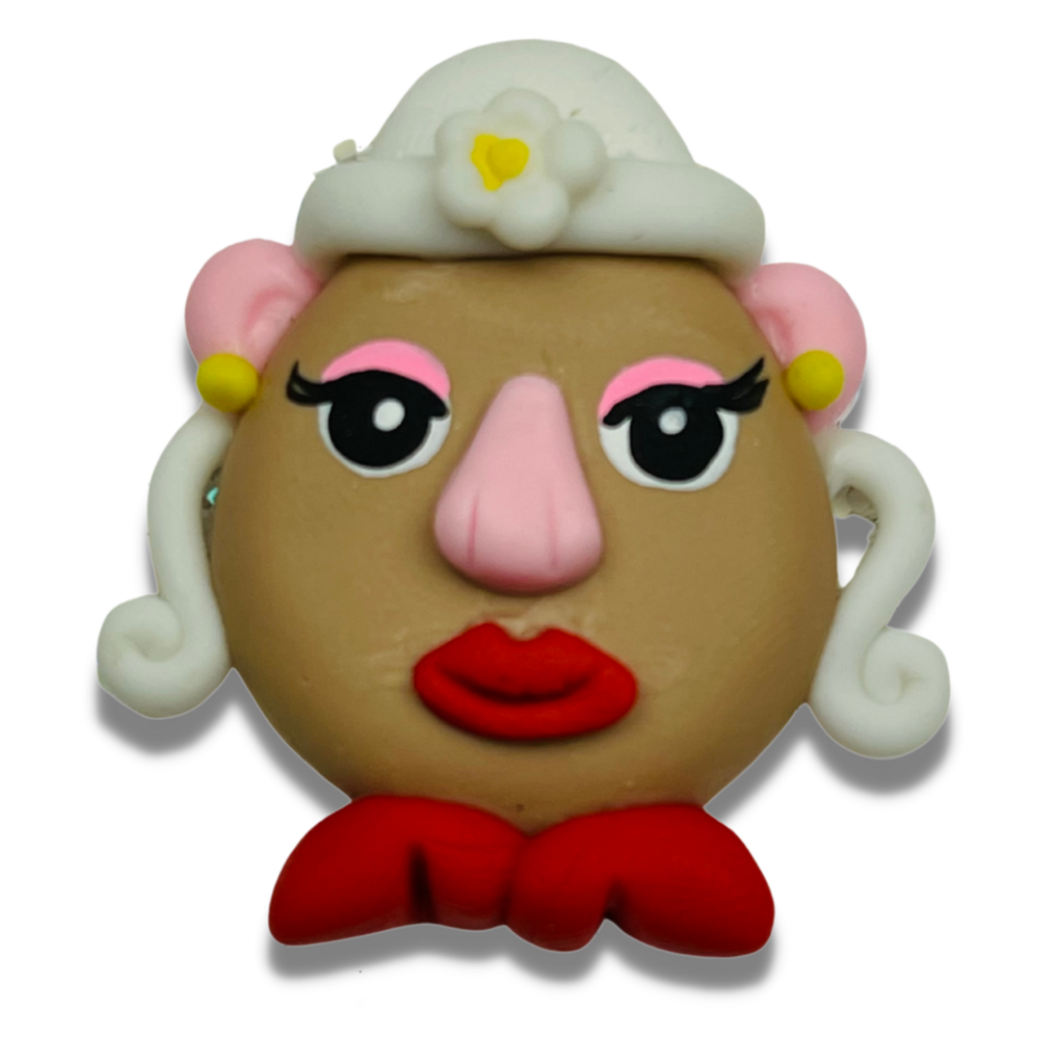 TS23: Handmade Clay Doll Clay Center for Bow