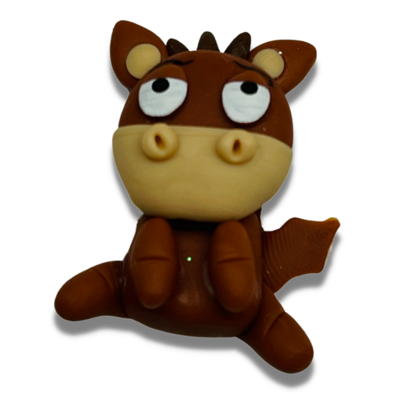 TS28: Handmade Clay Doll Clay Center for Bow