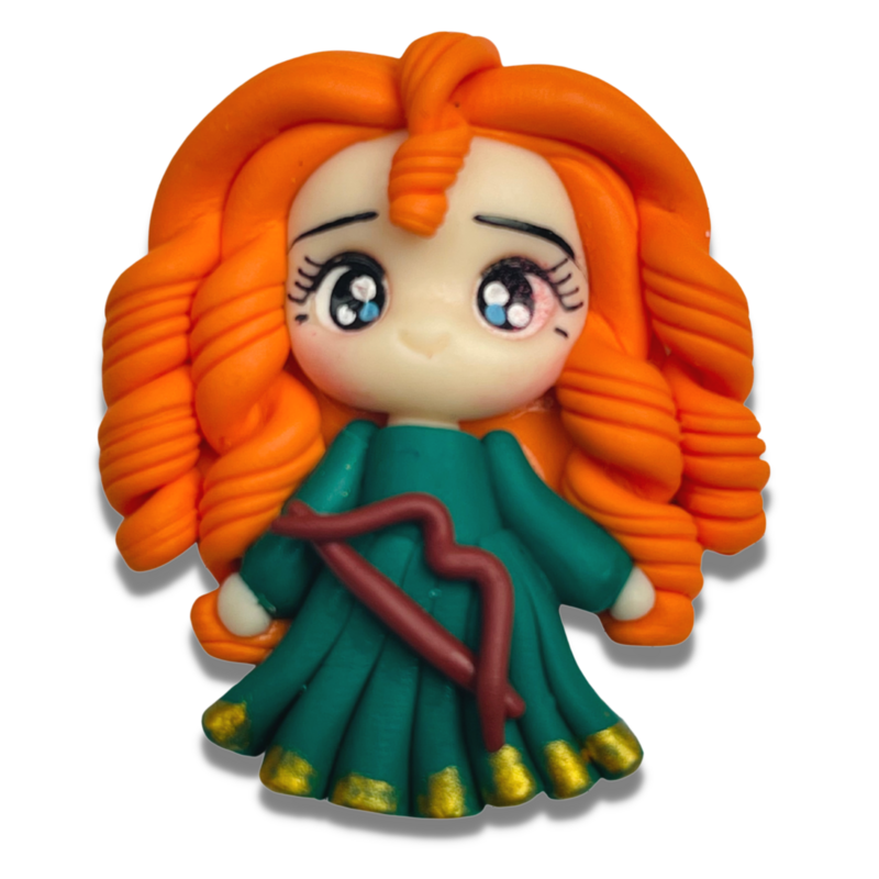BR15: Princess Merida Inspired Clay Bow Center