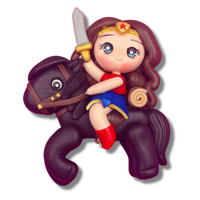 PONY15: Pony Rides Handmade Clay Bow Center