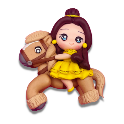 PONY17: Pony Rides Handmade Clay Bow Center