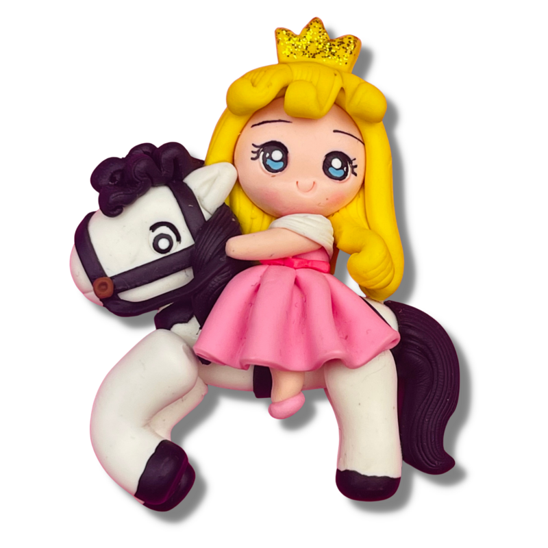 PONY13: Pony Rides Handmade Clay Bow Center