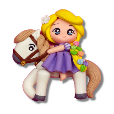 PONY14: Pony Rides Handmade Clay Bow Center