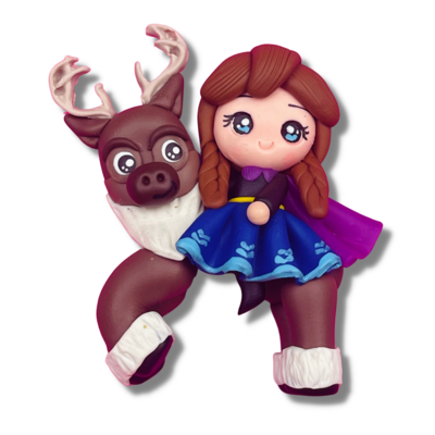 PONY16: Pony Rides Handmade Clay Bow Center