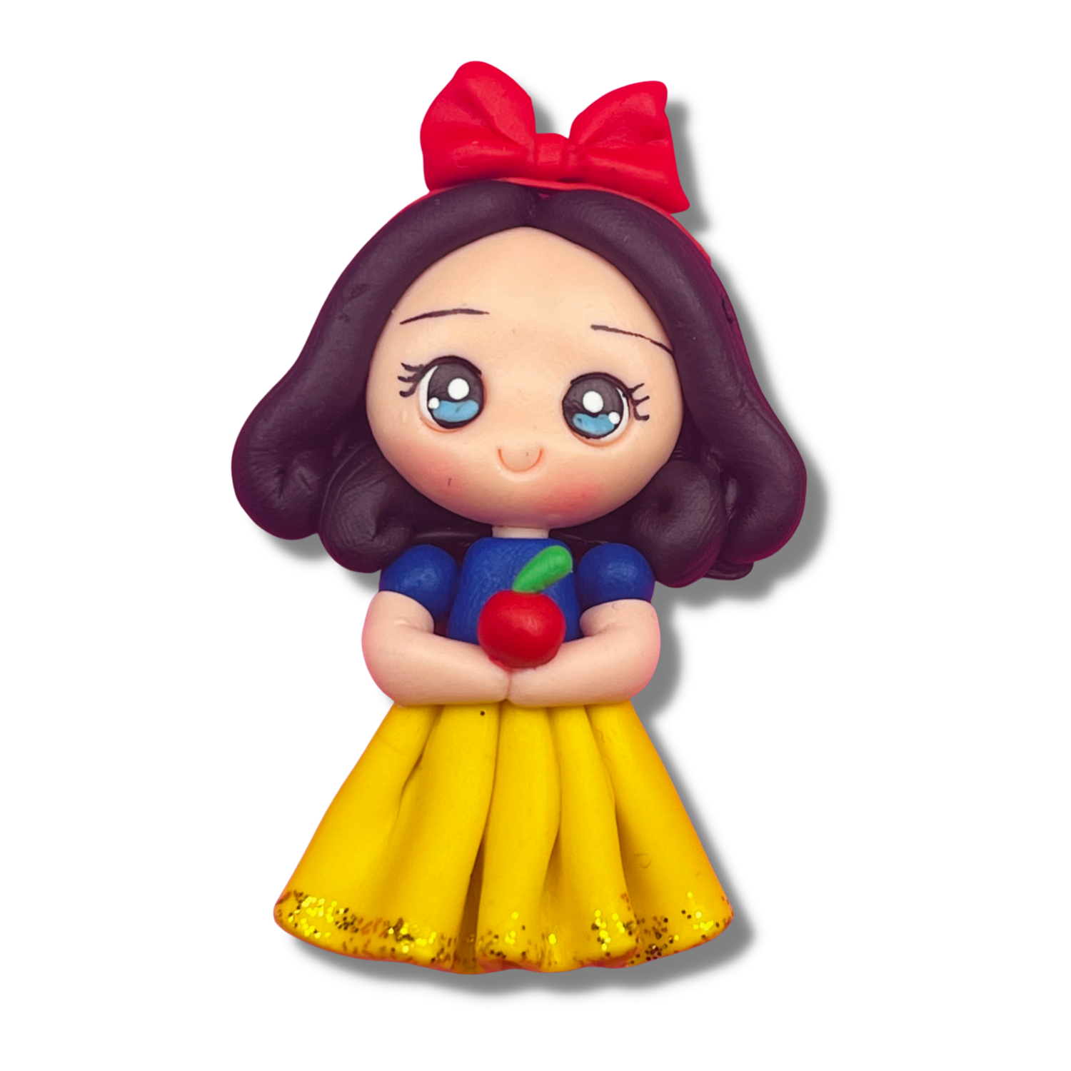 FC15: Painted  Eyes Handmade Clay Bow Center