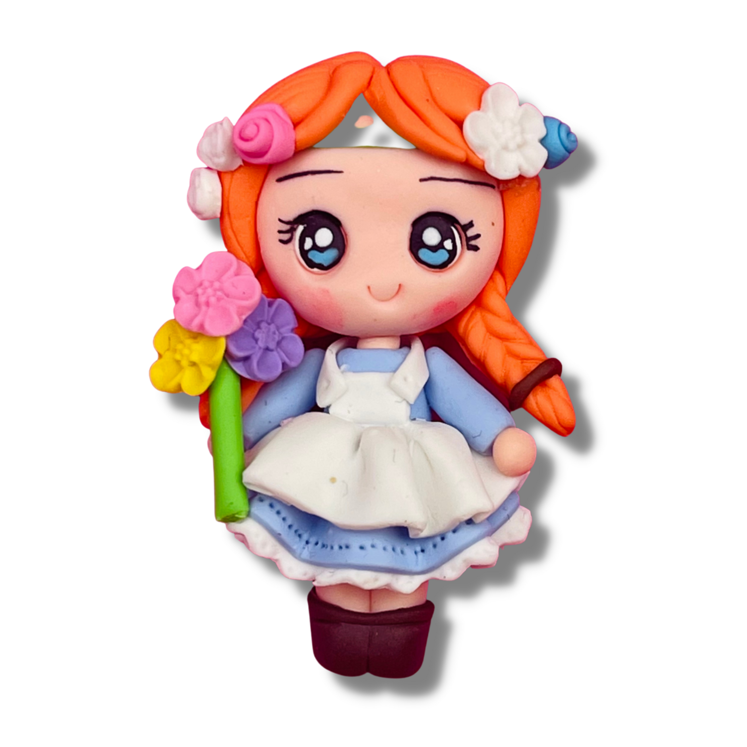 FC23: Painted  Eyes Handmade Clay Bow Center