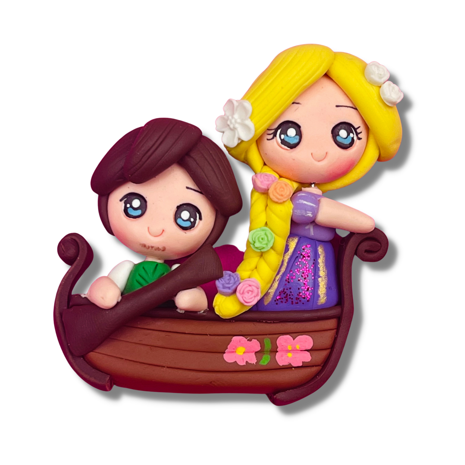 FC21: Painted  Eyes Handmade Clay Bow Center