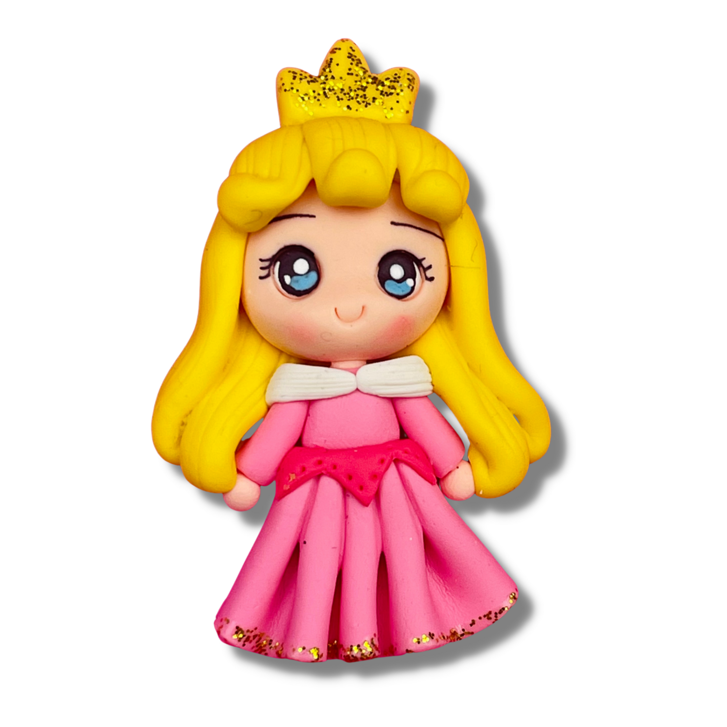 FC32: Painted  Eyes Handmade Clay Bow Center