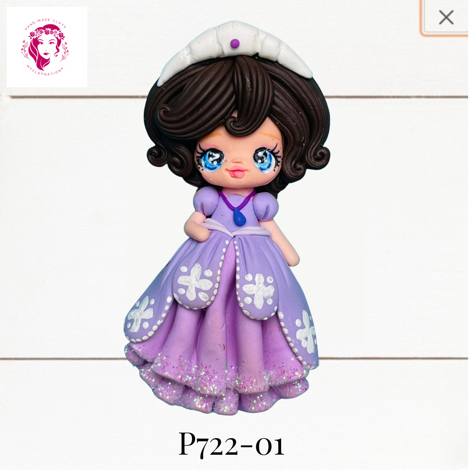 P722-01: Princess Inspired Clay Bow Center
