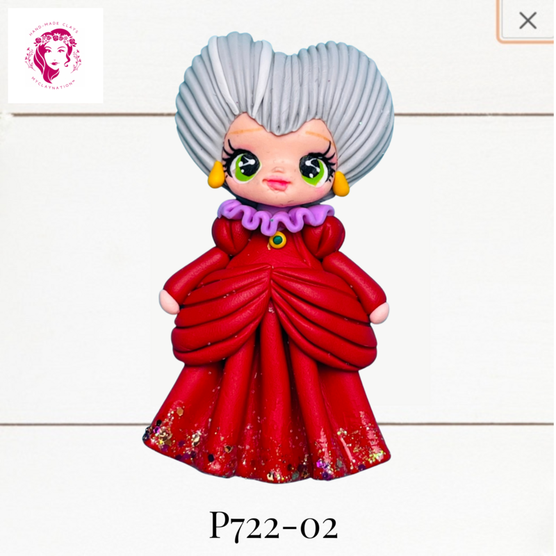 P722-02: Princess Inspired Clay Bow Center