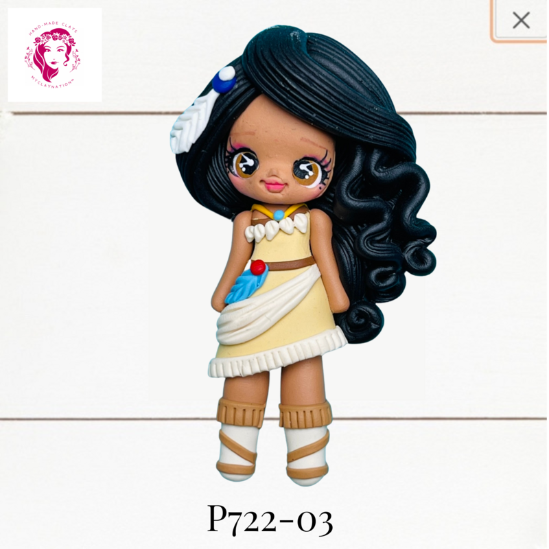 P722-03: Princess Inspired Clay Bow Center