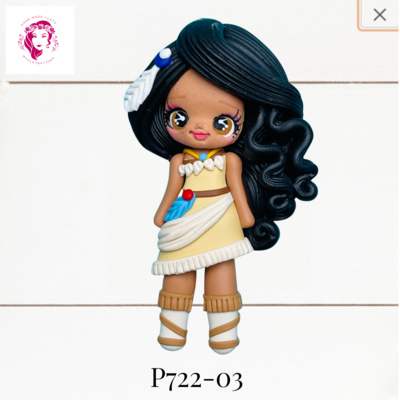 P722-03: Princess Inspired Clay Bow Center