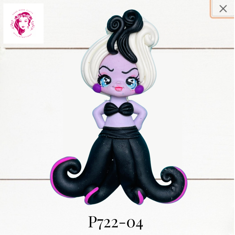 P722-04: Princess Inspired Clay Bow Center