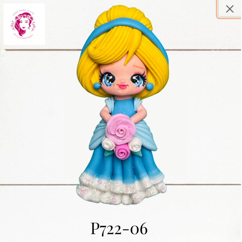 P722-06: Princess Inspired Clay Bow Center