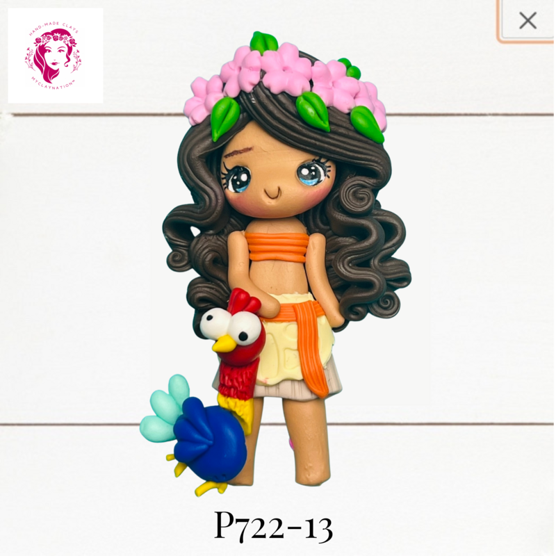 P722-13: Princess Inspired Clay Bow Center