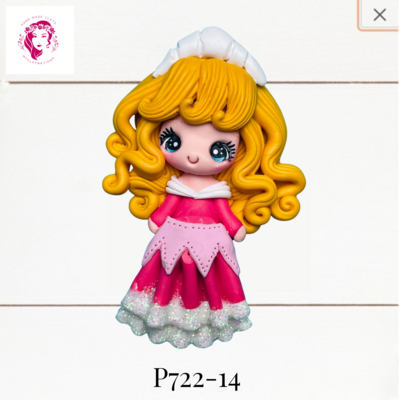 P722-14: Princess Inspired Clay Bow Center