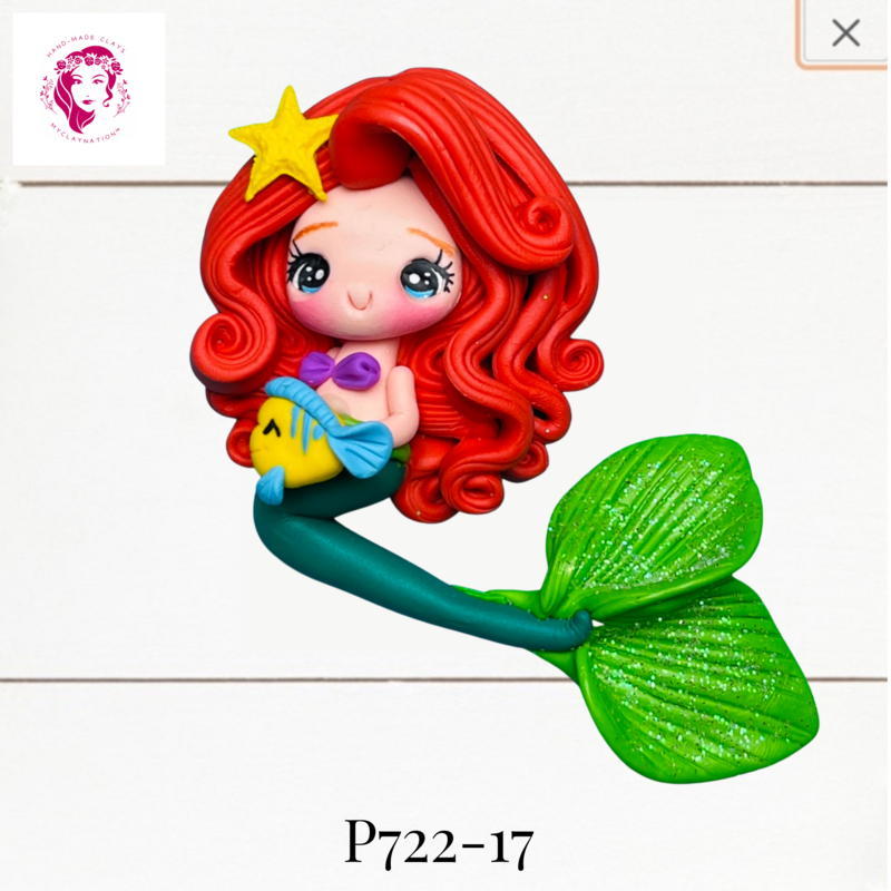 P722-17: Princess Inspired Clay Bow Center