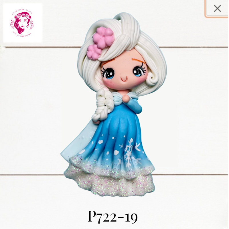 P722-19: Princess Inspired Clay Bow Center