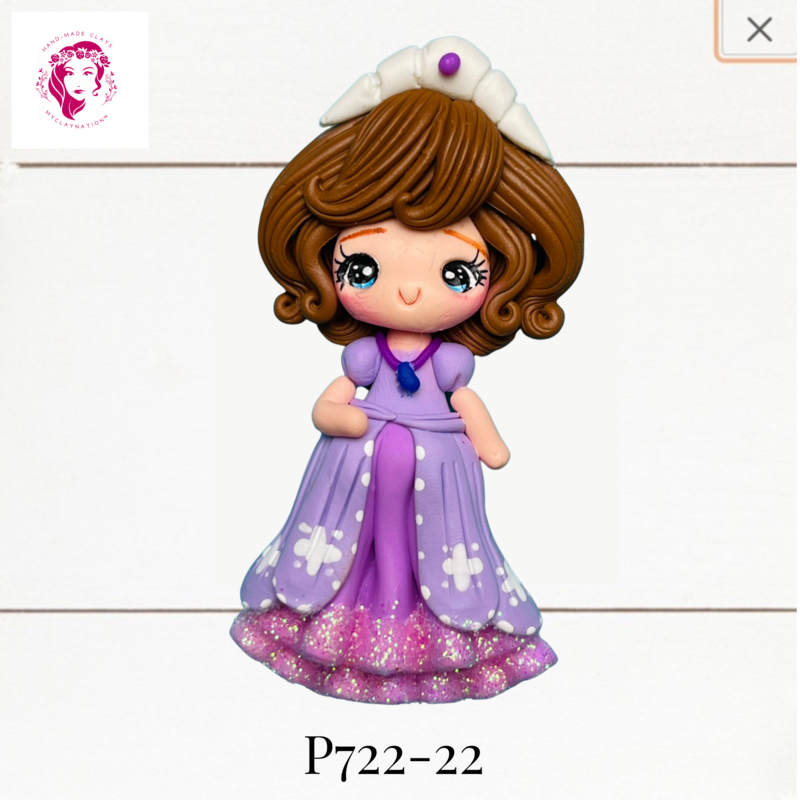 P722-22: Princess Inspired Clay Bow Center