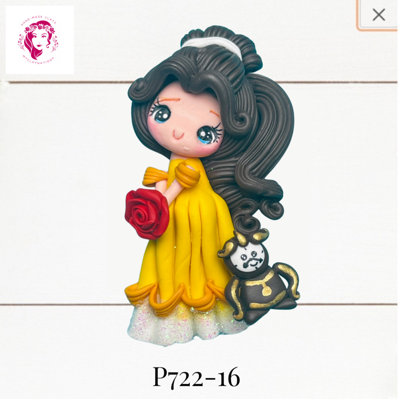 P722-16: Princess Inspired Clay Bow Center