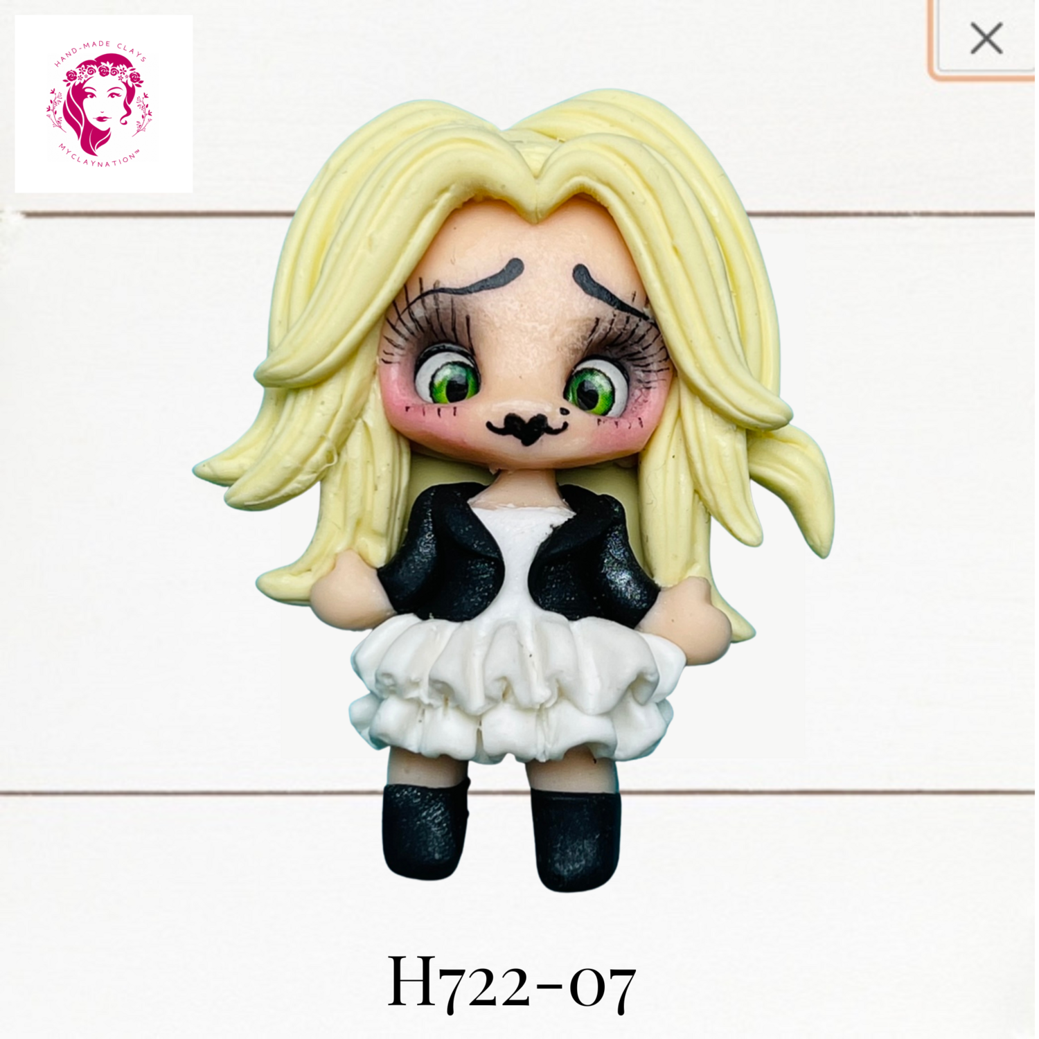 Halloween Clay Hairbow Center - H722-07