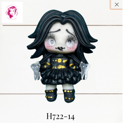 H722-14: Halloween Clay Bow Center