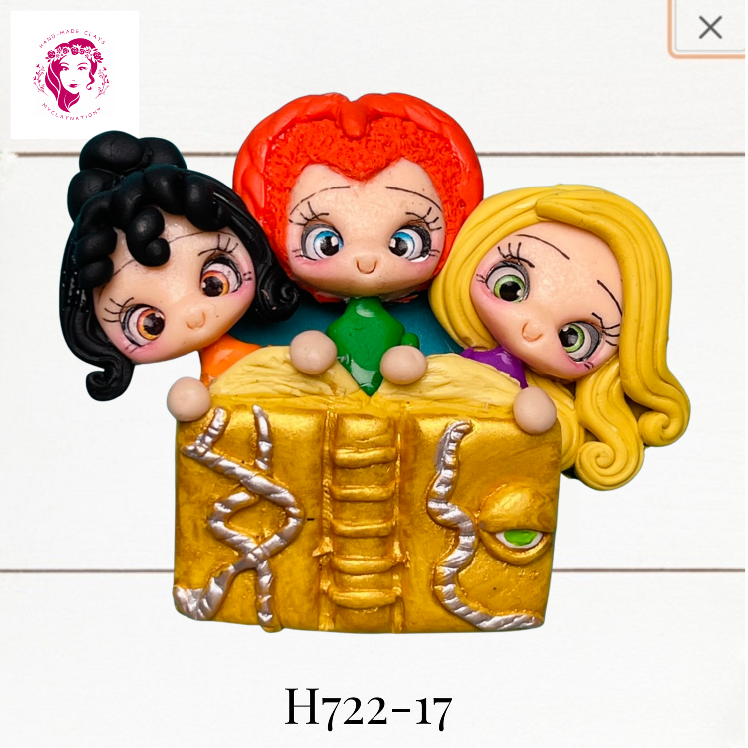 H722-17: Halloween Clay Bow Center