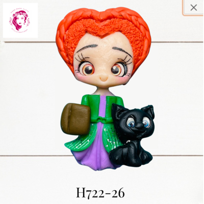 H722-26: Halloween Clay Bow Center