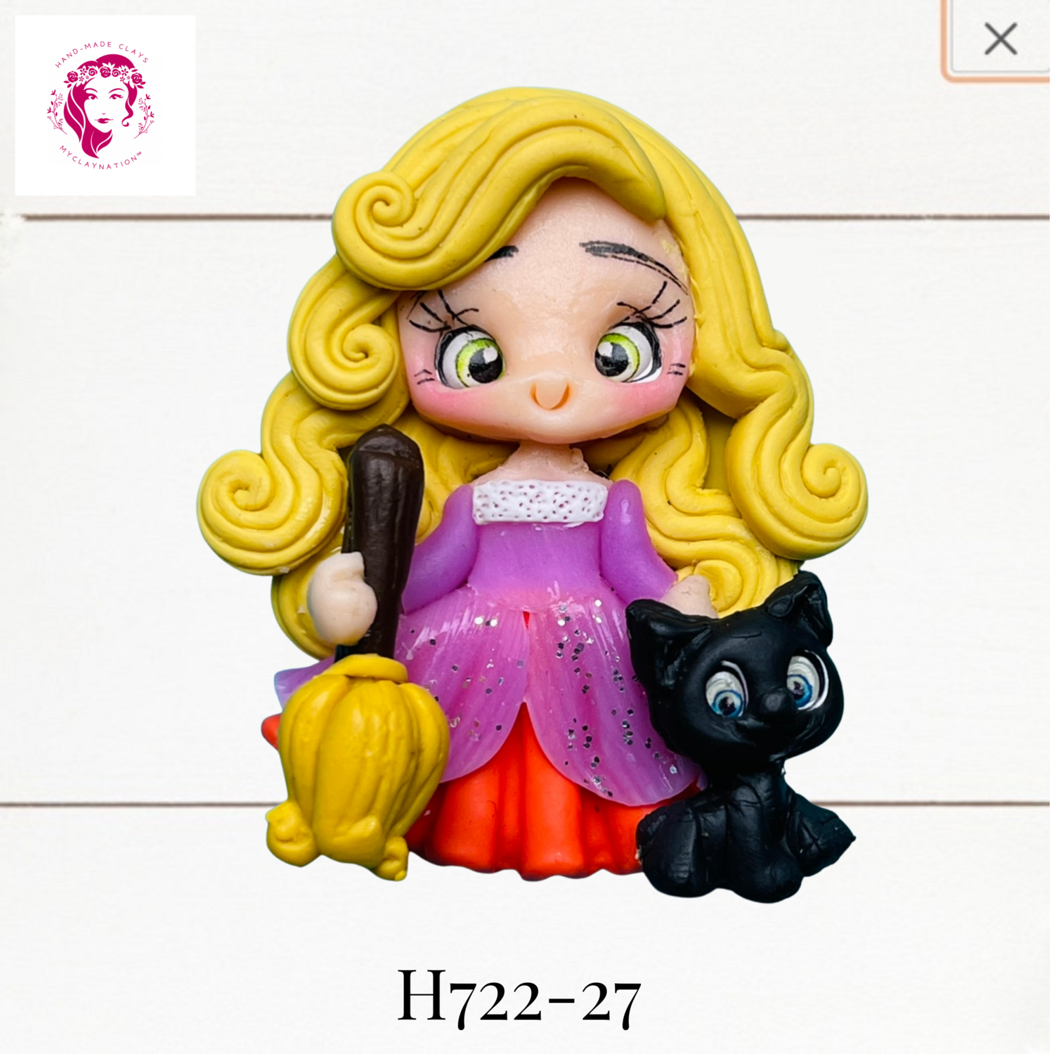 H722-27: Halloween Clay Bow Center