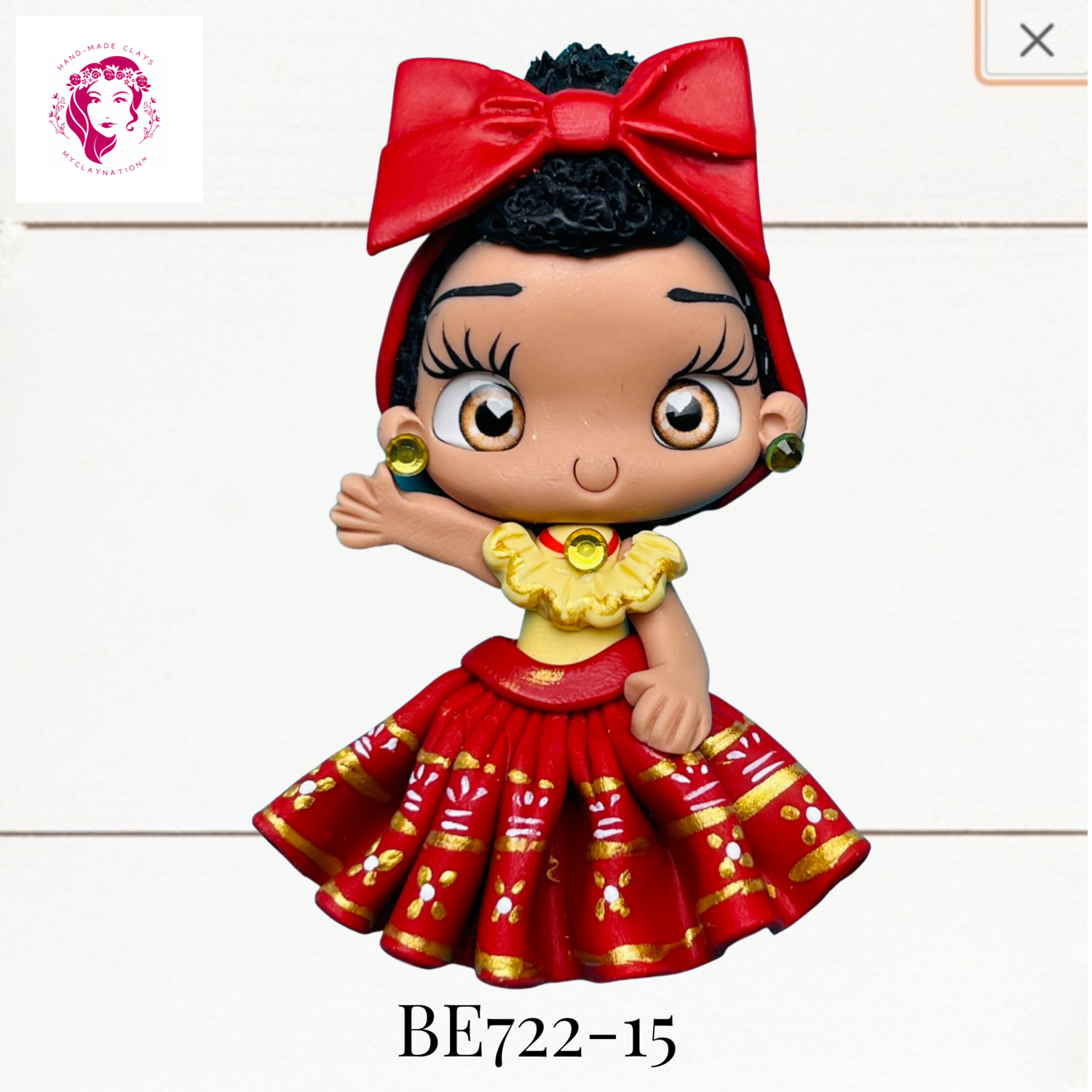 BE722-15: Big Eyes Clay Bow Center (LRG)