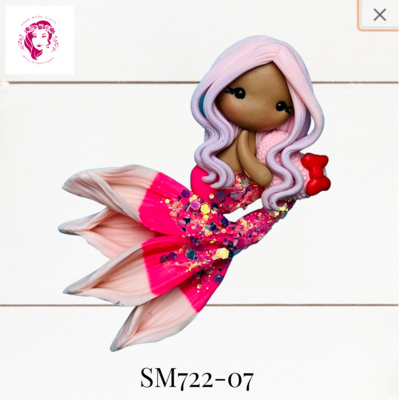 SM722-07: Summer Mermaid Clay Bow Center