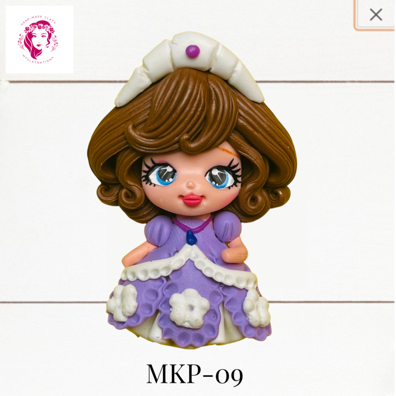 Princess Clay Hairbow Center Sofia in Purple -MKP-09