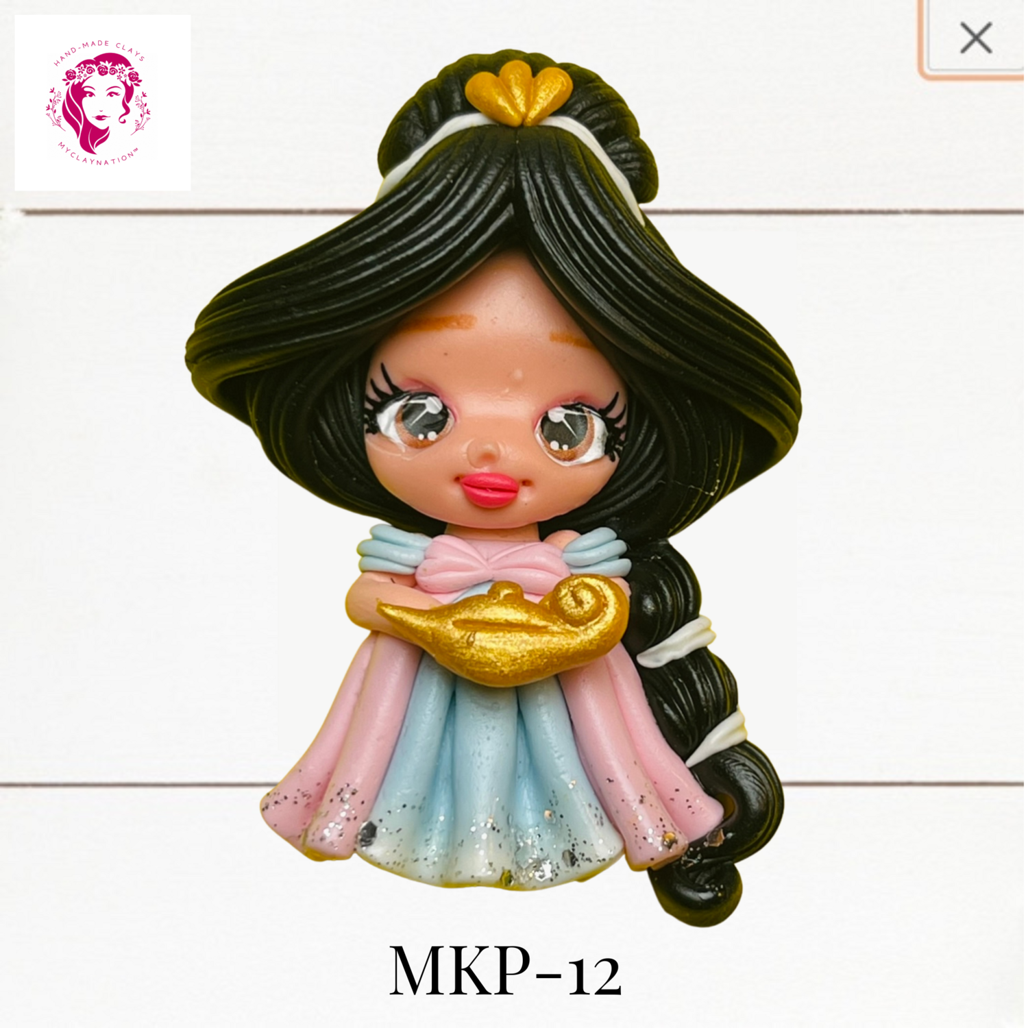 Princess Clay Hairbow Center Jasmine &amp; Lamp -MKP-12