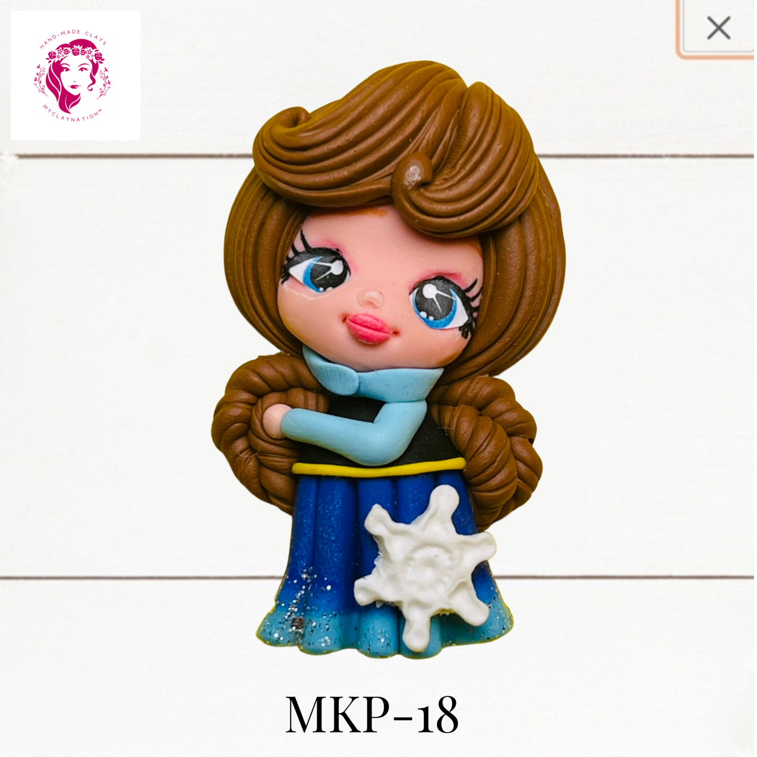 Princess Clay Hairbow Center Anna &amp; Snowflake -MKP-18
