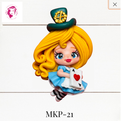 Princess Clay Hairbow Center Alice &amp; Green Hat -MKP-21
