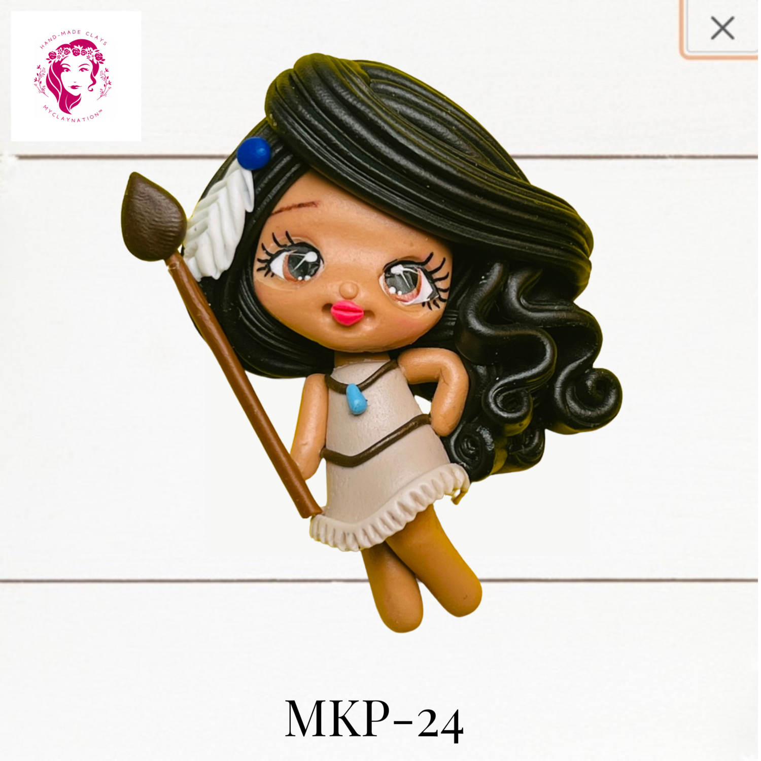 Princess Clay Hairbow Center Pocahontas -MKP-24
