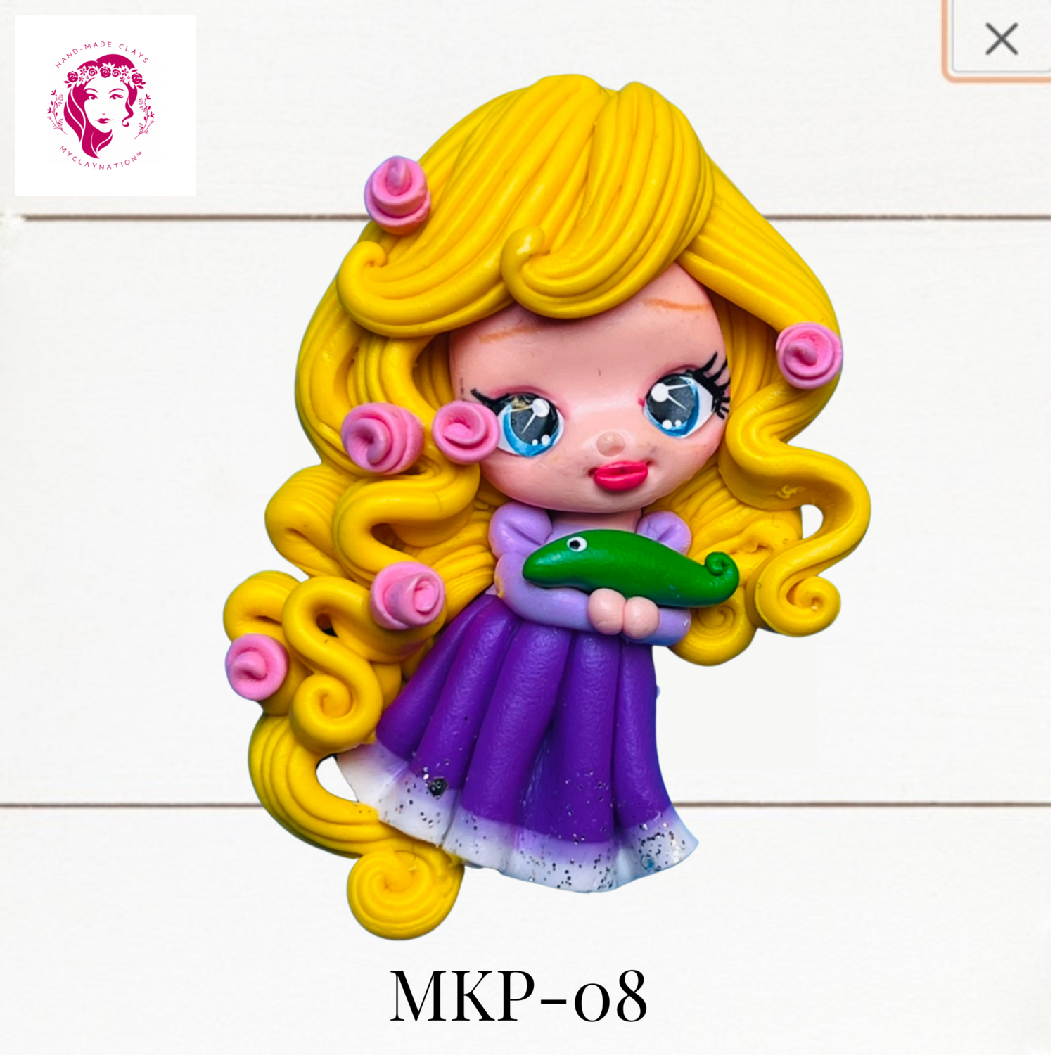 Princess Clay Hairbow Center Rapunzel -MKP-08