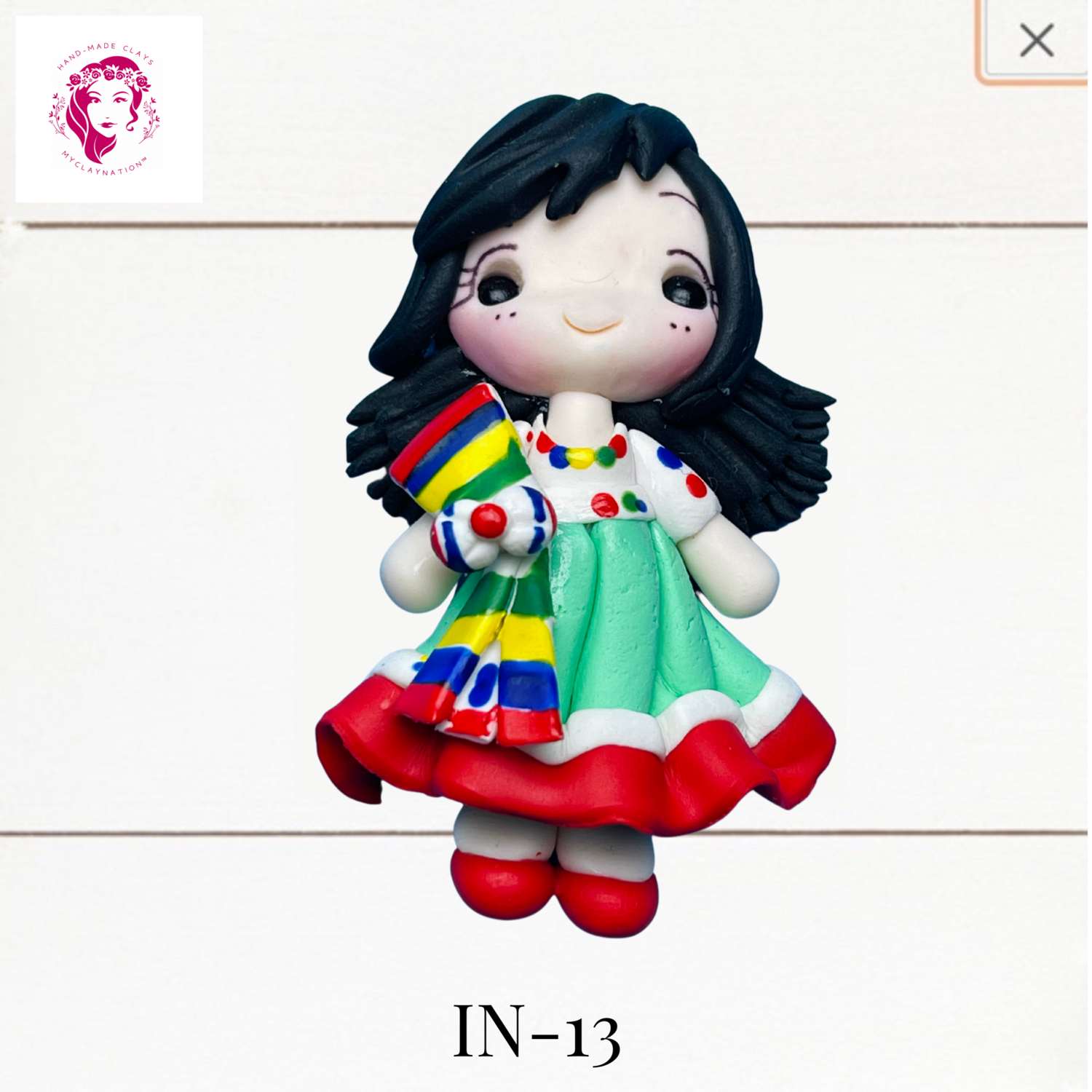 IN13: Spanish Style Clay Bow Embellishments