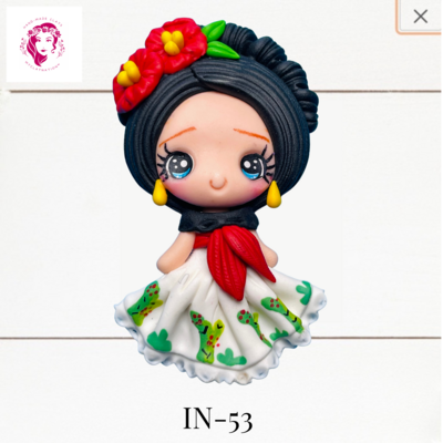 IN53:  Spanish Style Clay Bow Embellishments