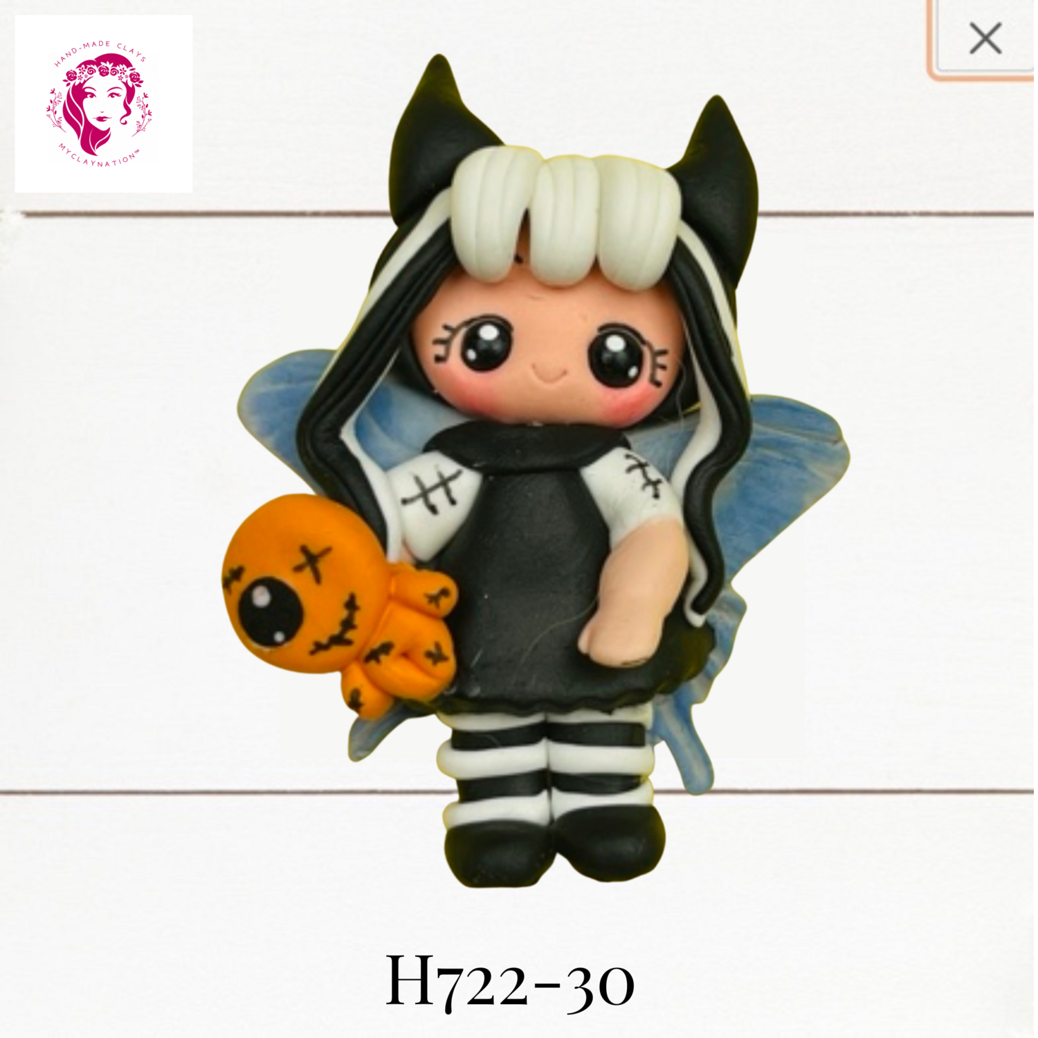 H722-30: Halloween Clay Bow Center