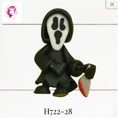 H722-28: Halloween Clay Bow Center