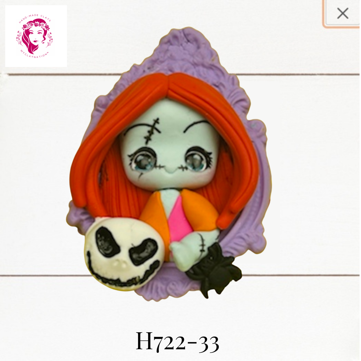 H722-33: Halloween Clay Bow Center