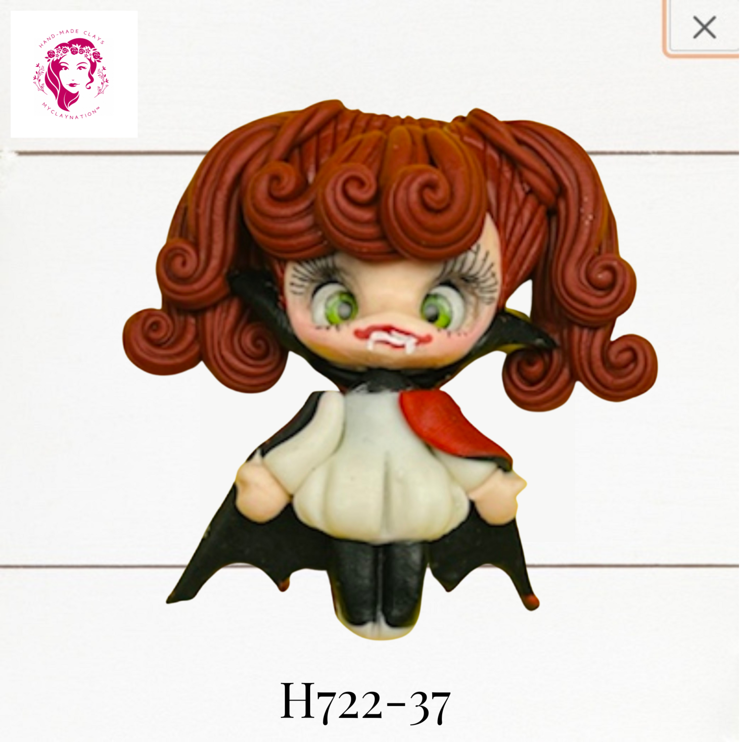 H722-37: Halloween Clay Bow Center