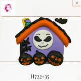 H722-35: Halloween Clay Bow Center