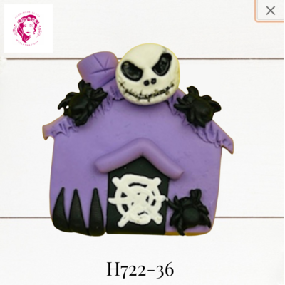 H722-36: Halloween Clay Bow Center